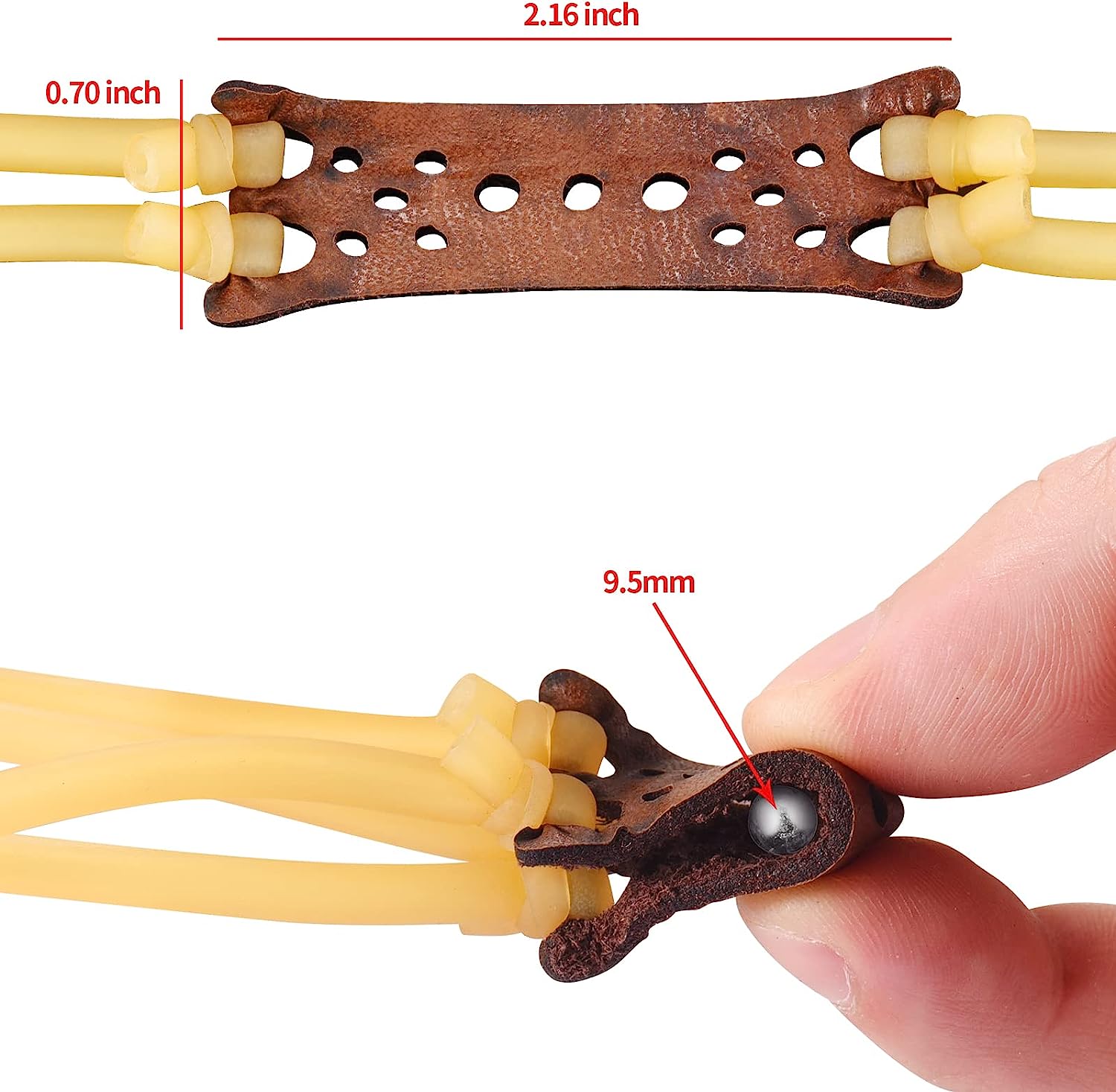 2 Pcs Slingshot Replacement Bands Sets Wrist Rocket Replacement Bands Tubular Elastic Shooting Games Elastic Tubular Bands Compatible with Catapult Heavy Pull Slingshot Rubber Replacement Bands - Image 3